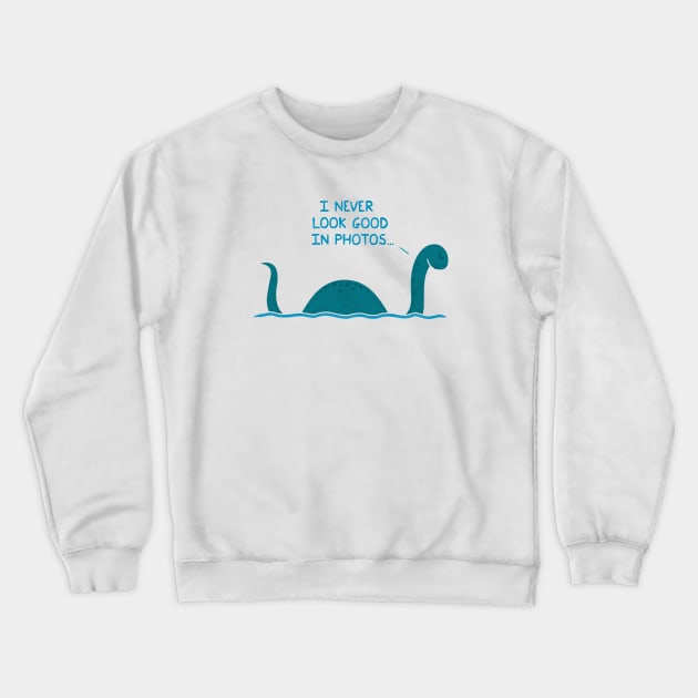 Monster Issues - Nessie Crewneck Sweatshirt by HandsOffMyDinosaur